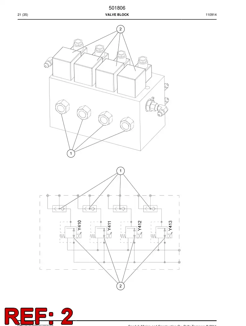 505576 505576 Pressure reducing valve - Sandvik Technical Drawing