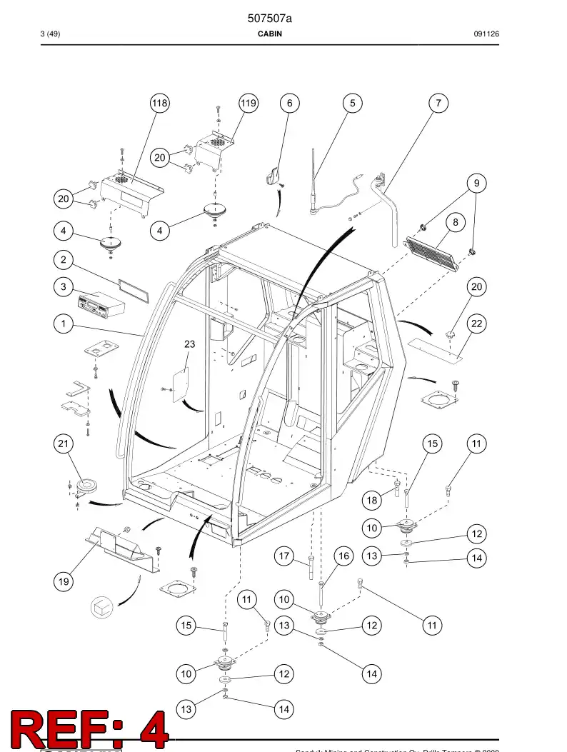 505642 505642 Loud-speaker - Sandvik Technical Drawing