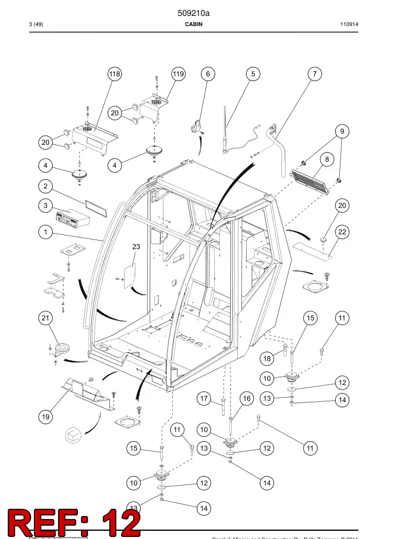 505647 505647 Flange - Sandvik Technical Drawing