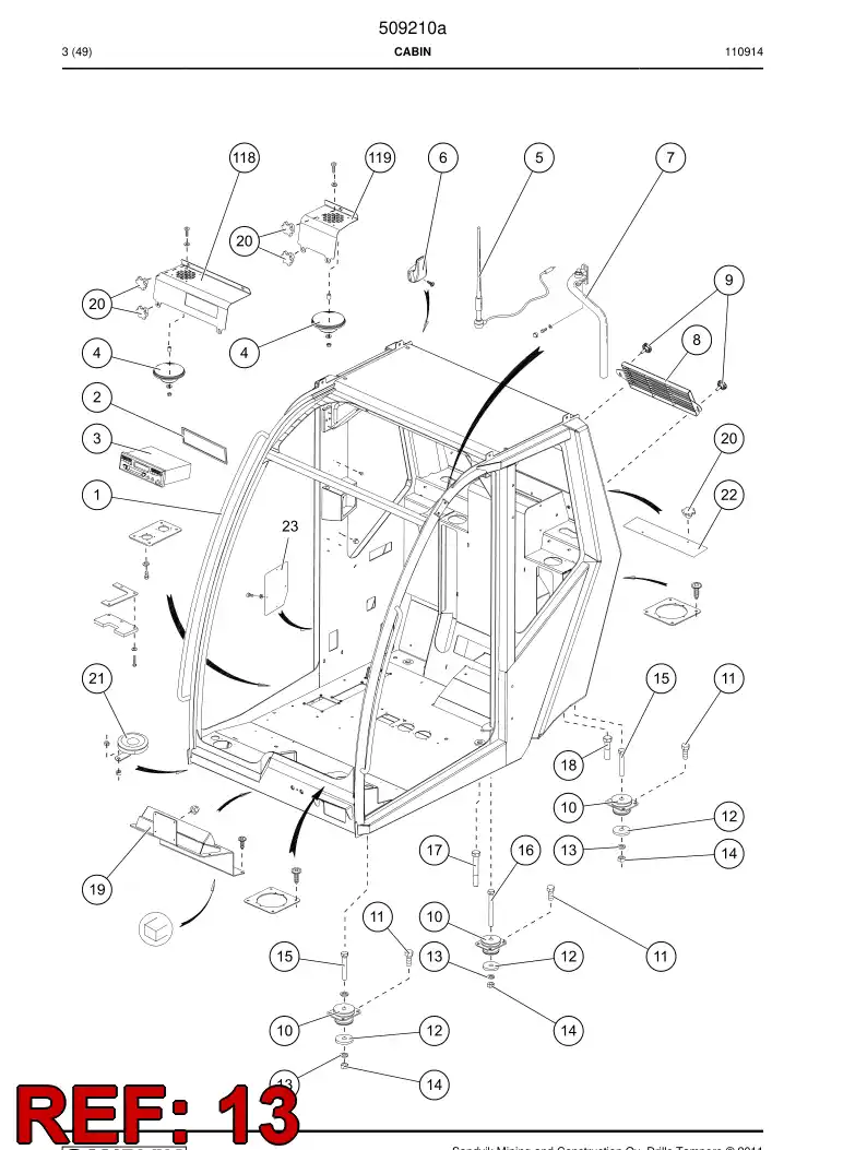 505648 505648 Flange - Sandvik Technical Drawing
