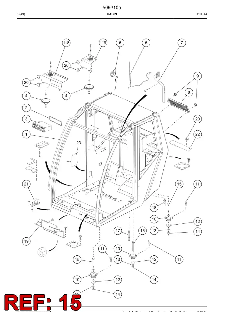505649 505649 Bolt - Sandvik Technical Drawing