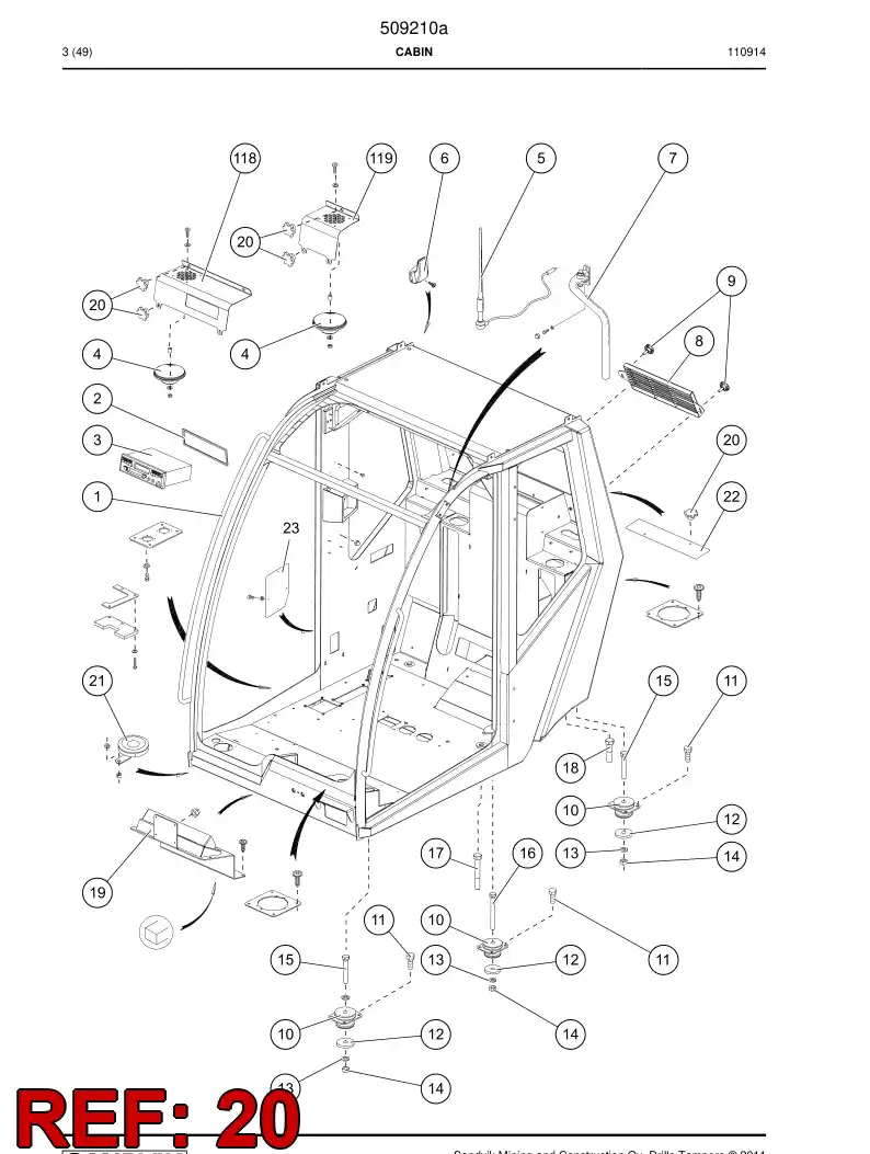 505652 505652 Handle - Sandvik Technical Drawing