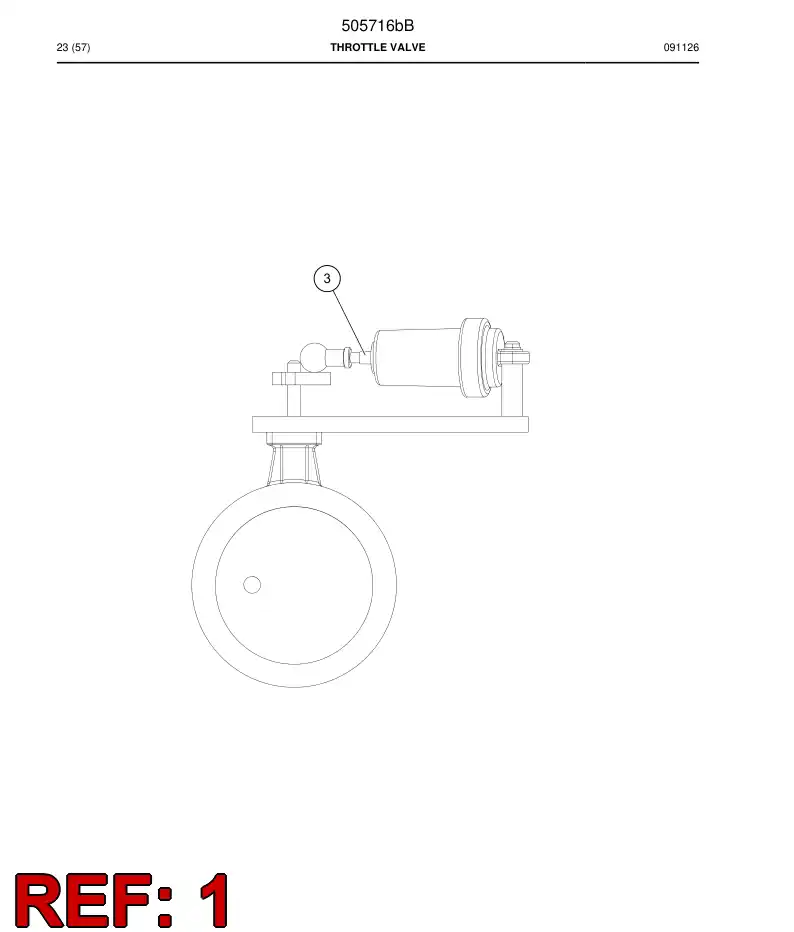 505716b 505716b Throttle valve - Sandvik Technical Drawing