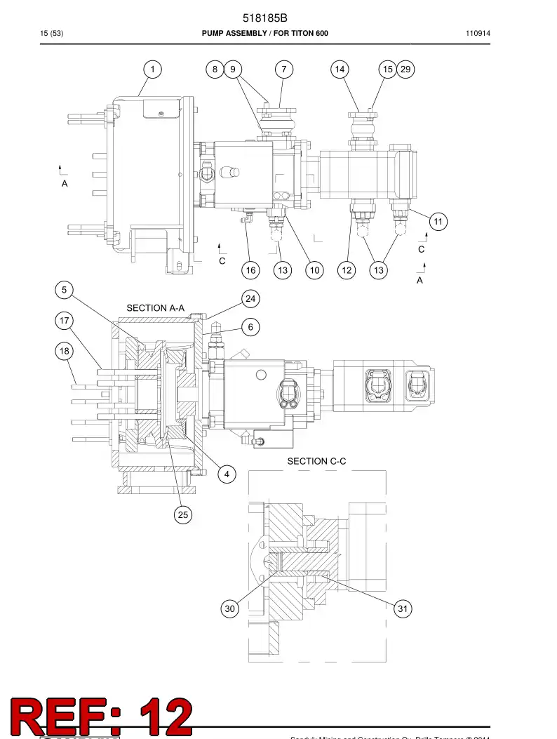 505723 505723 Flange - Sandvik Technical Drawing