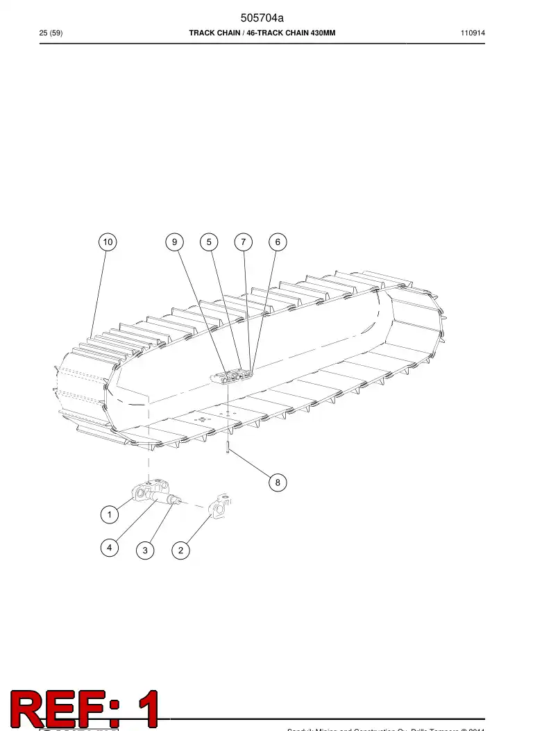 505787 505787 Chain link - Sandvik Technical Drawing