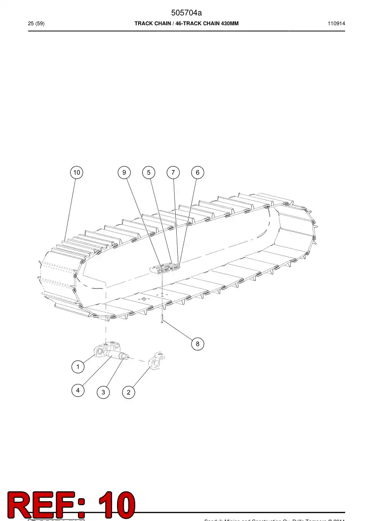505793 505793 Ground plate - Sandvik Technical Drawing