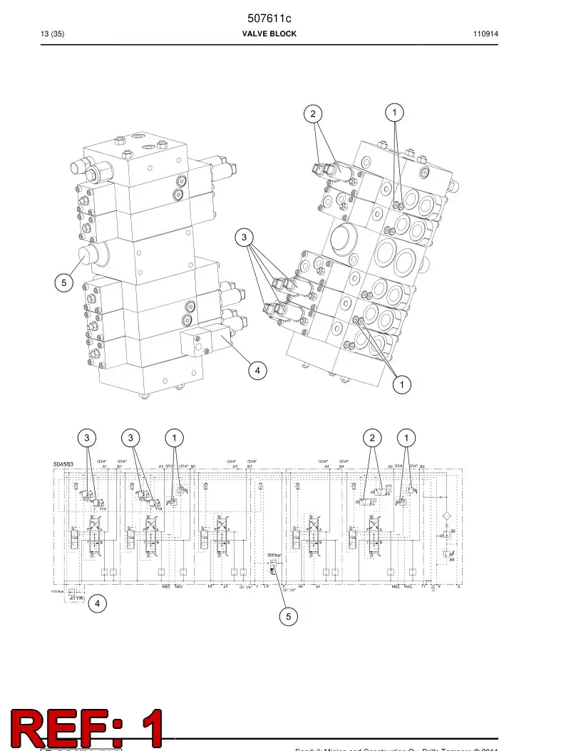 505810 505810 Valve - Sandvik Technical Drawing