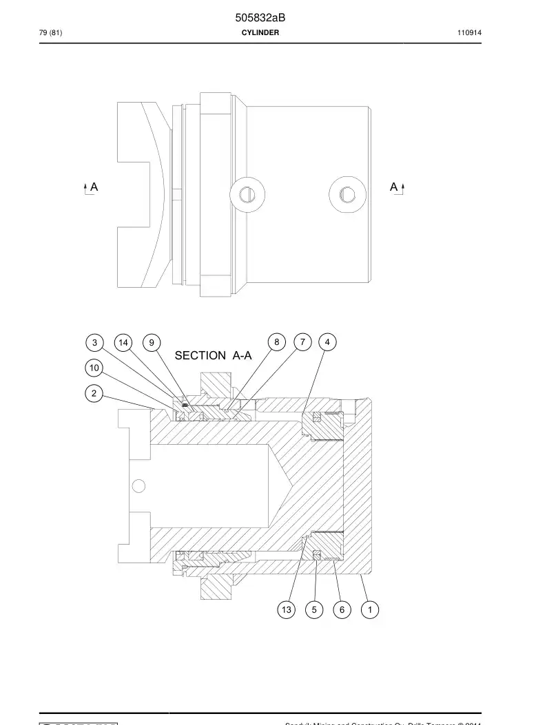 505941 505941 Seal kit - Sandvik Technical Drawing