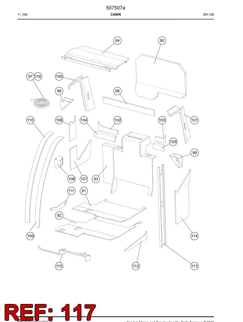 505961 505961 Safety element - Sandvik Technical Drawing