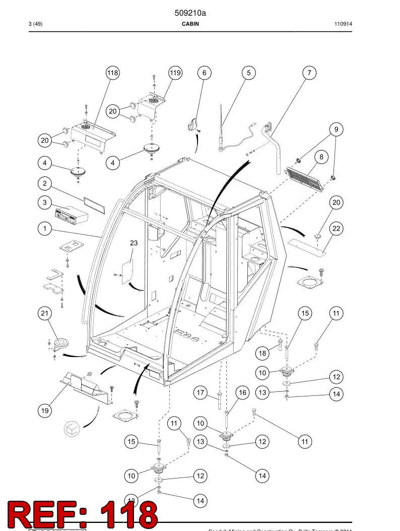 506007 506007 Support - Sandvik Technical Drawing