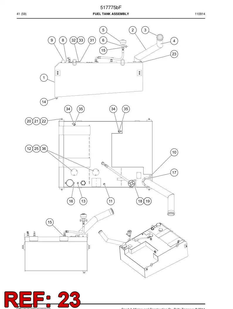 506044 506044 O-ring - Sandvik Technical Drawing