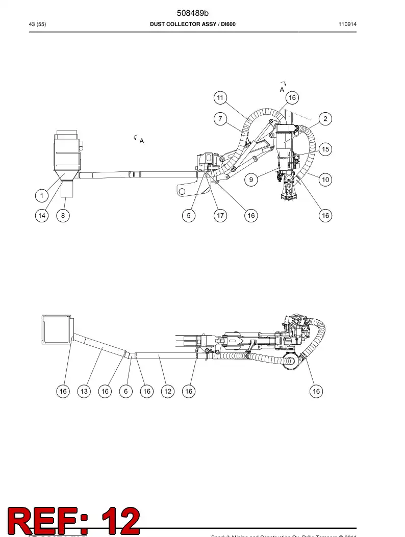 506054 506054 Hose - Sandvik Technical Drawing