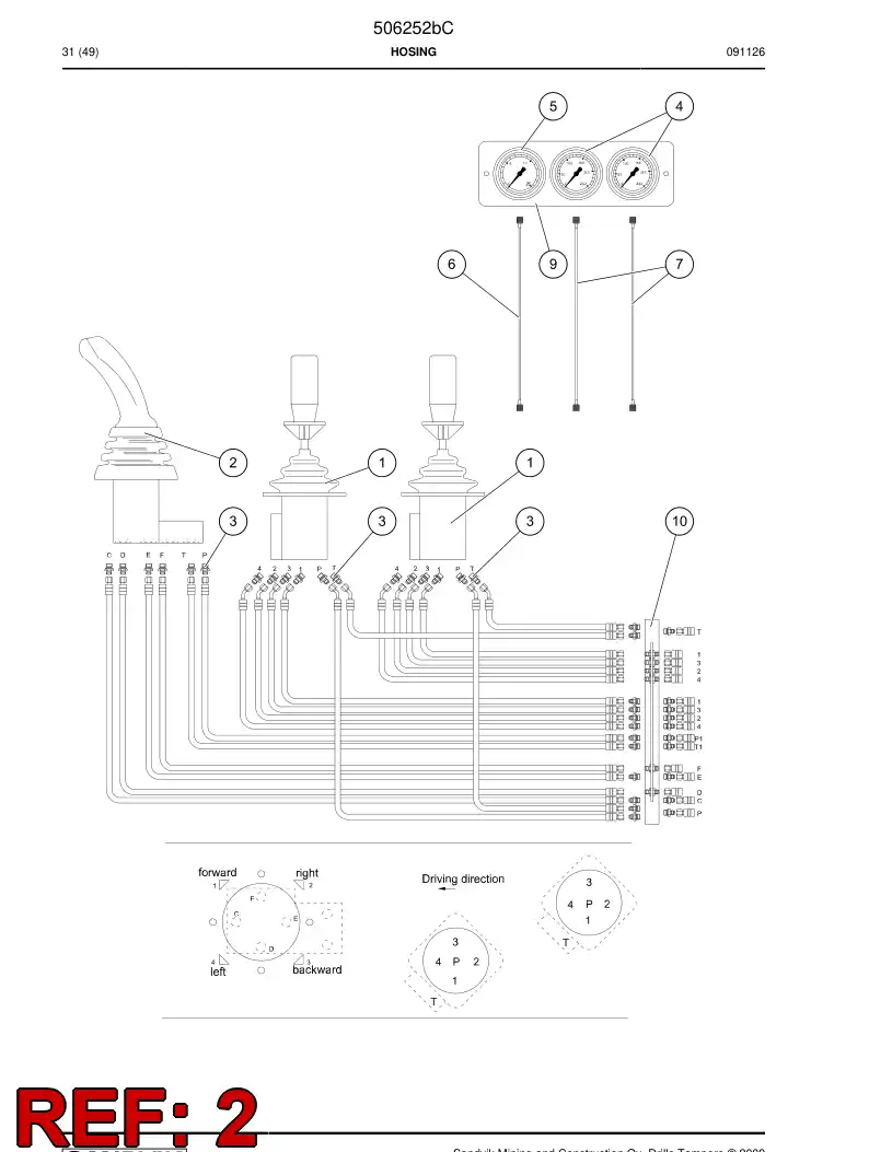 506233 506233 Joystick - Sandvik Technical Drawing