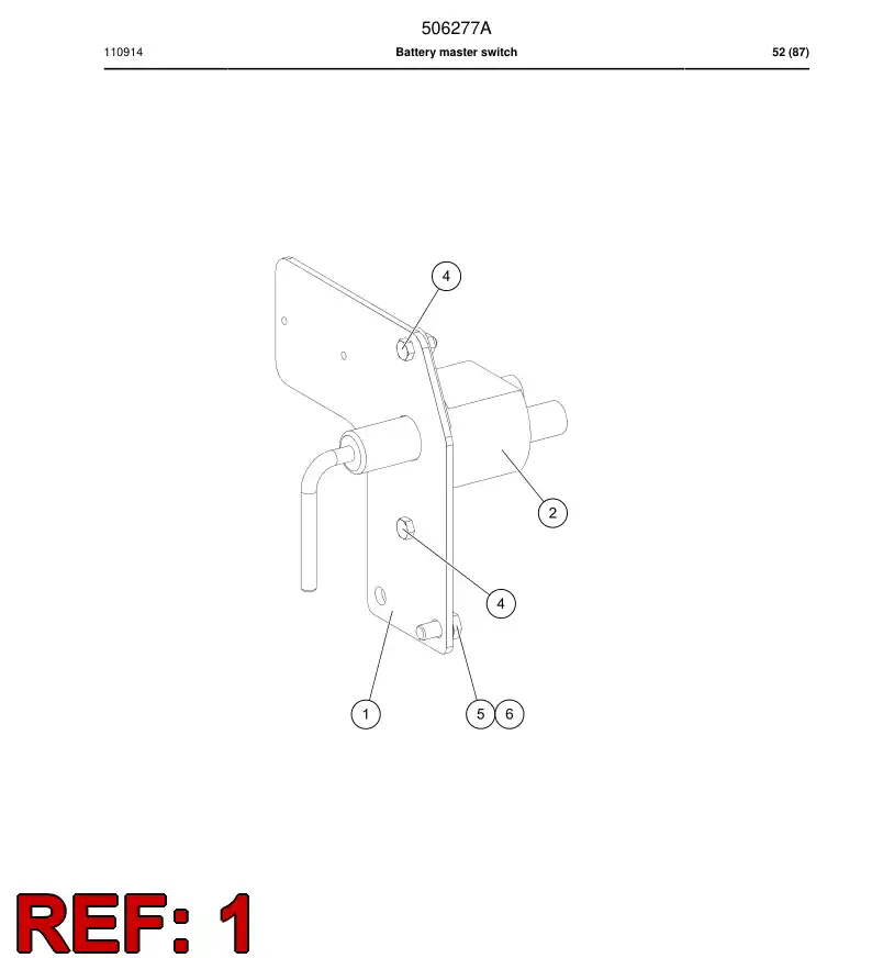 506239 506239 Main switch - Sandvik Technical Drawing