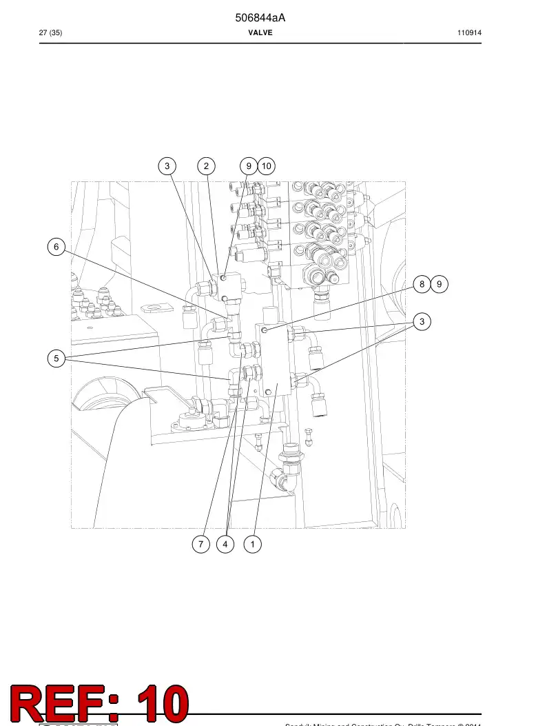 506844a 506844a Valve - Sandvik Technical Drawing