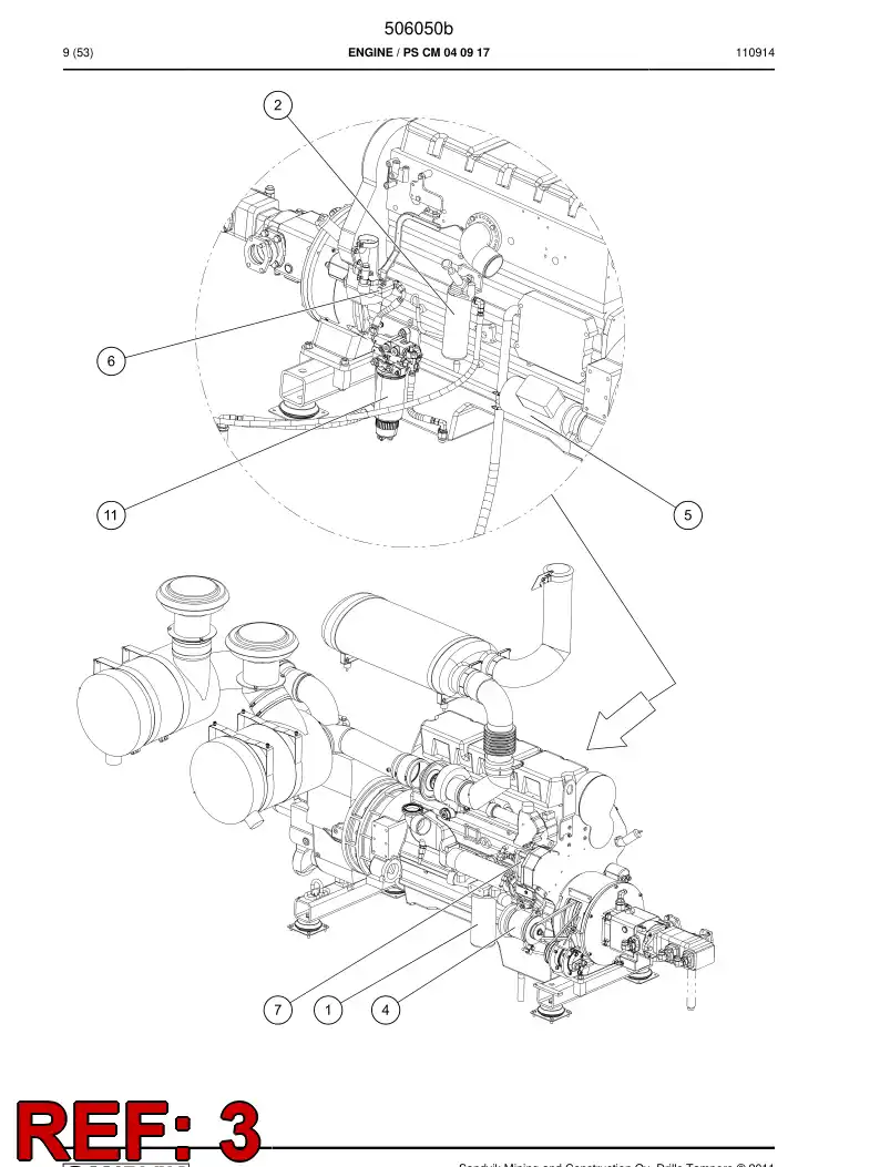 506852 506852 Water separator - Sandvik Technical Drawing