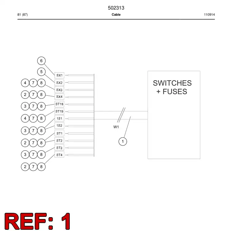 507144 507144 Harness - Sandvik Technical Drawing