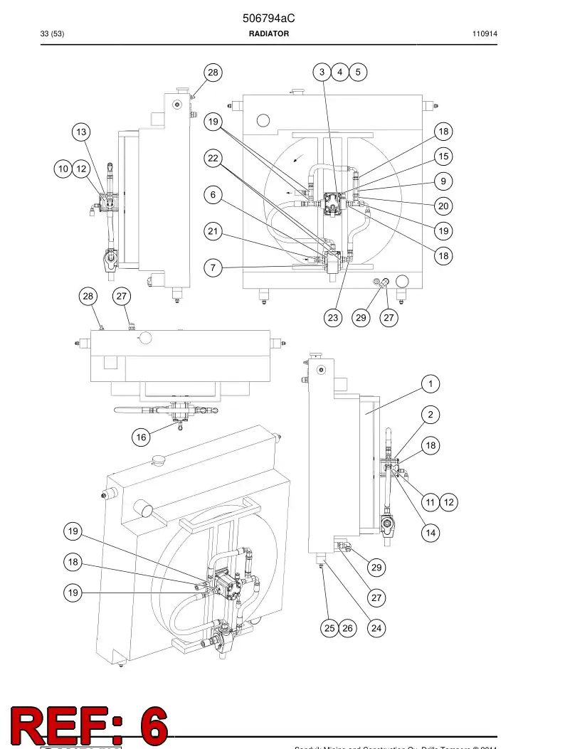 507281 507281 Pressure relief valve - Sandvik Technical Drawing