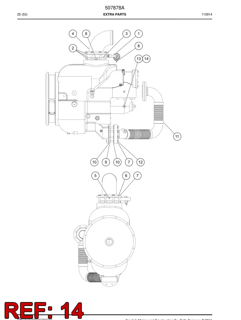 507359 507359 Pressure sensor - Sandvik Technical Drawing