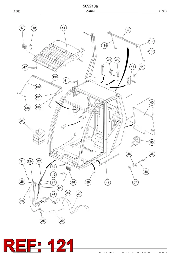 507376 507376 Wiper blade - Sandvik Technical Drawing