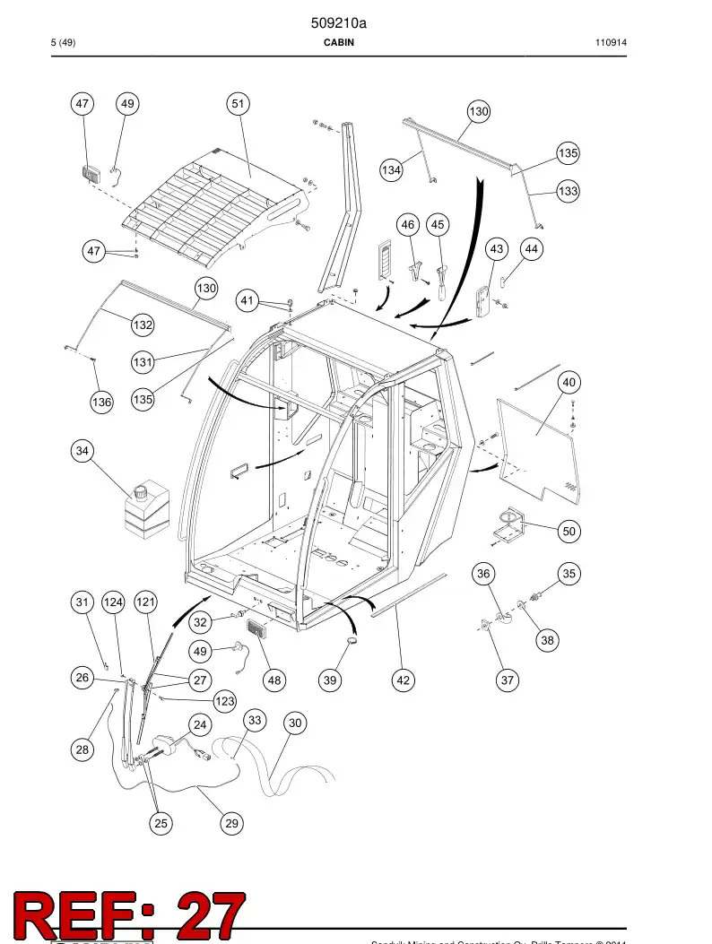 507378 507378 Wiper blade - Sandvik Technical Drawing
