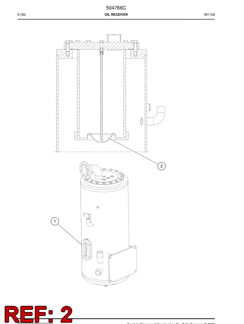507426 507426 Oil separator - Sandvik Technical Drawing