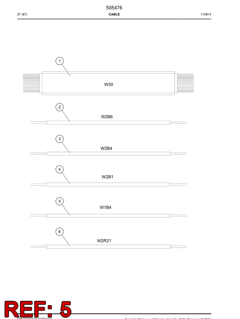 507891 507891 Cable - Sandvik Technical Drawing
