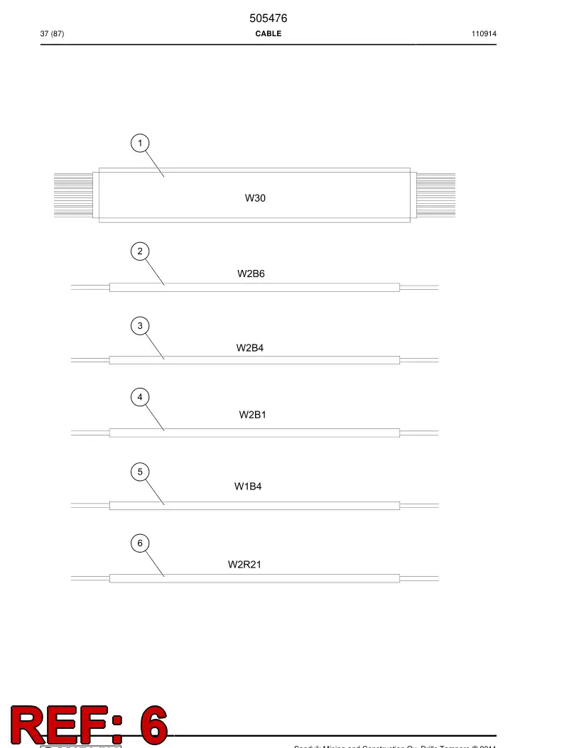 507892 507892 Cable - Sandvik Technical Drawing