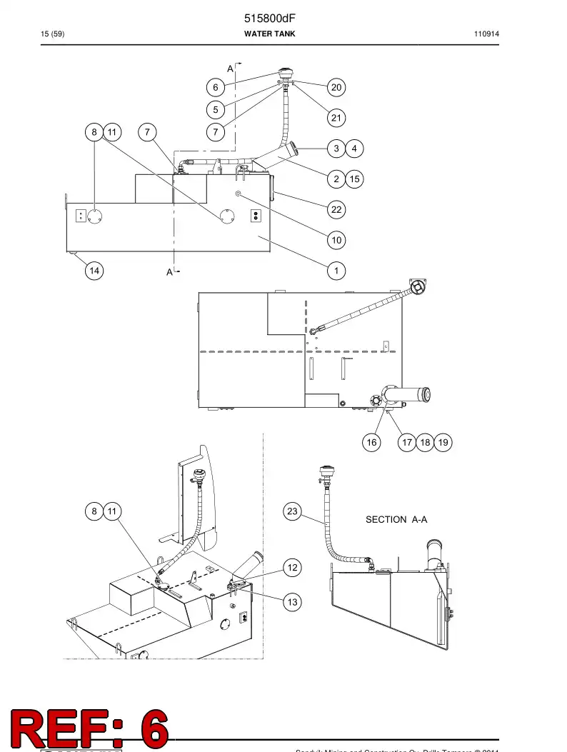 507900 507900 Filter element - Sandvik Technical Drawing