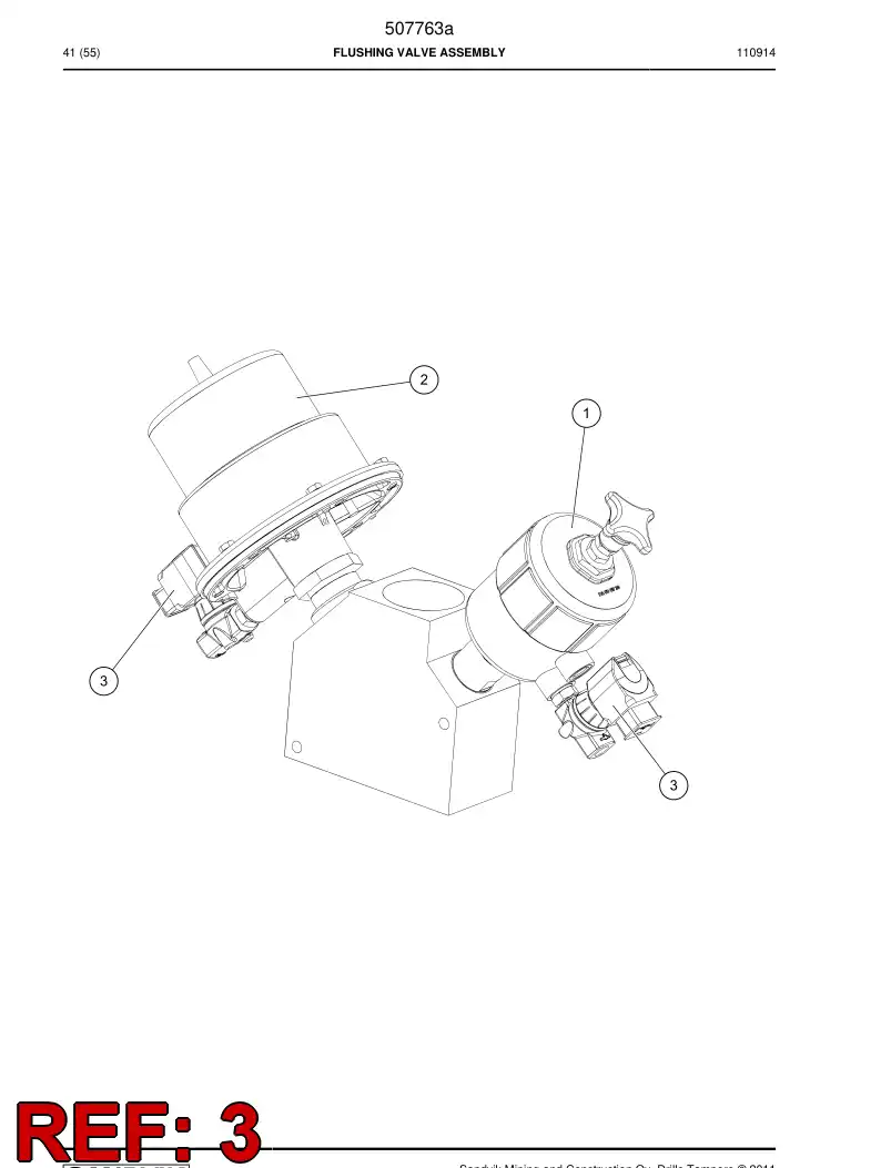 508393 508393 Hydraulic components assembly - Sandvik Technical Drawing
