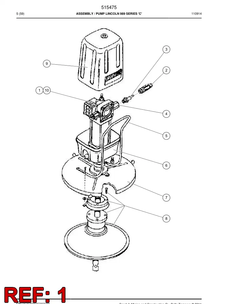 508450 508450 Pump unit - Sandvik Technical Drawing