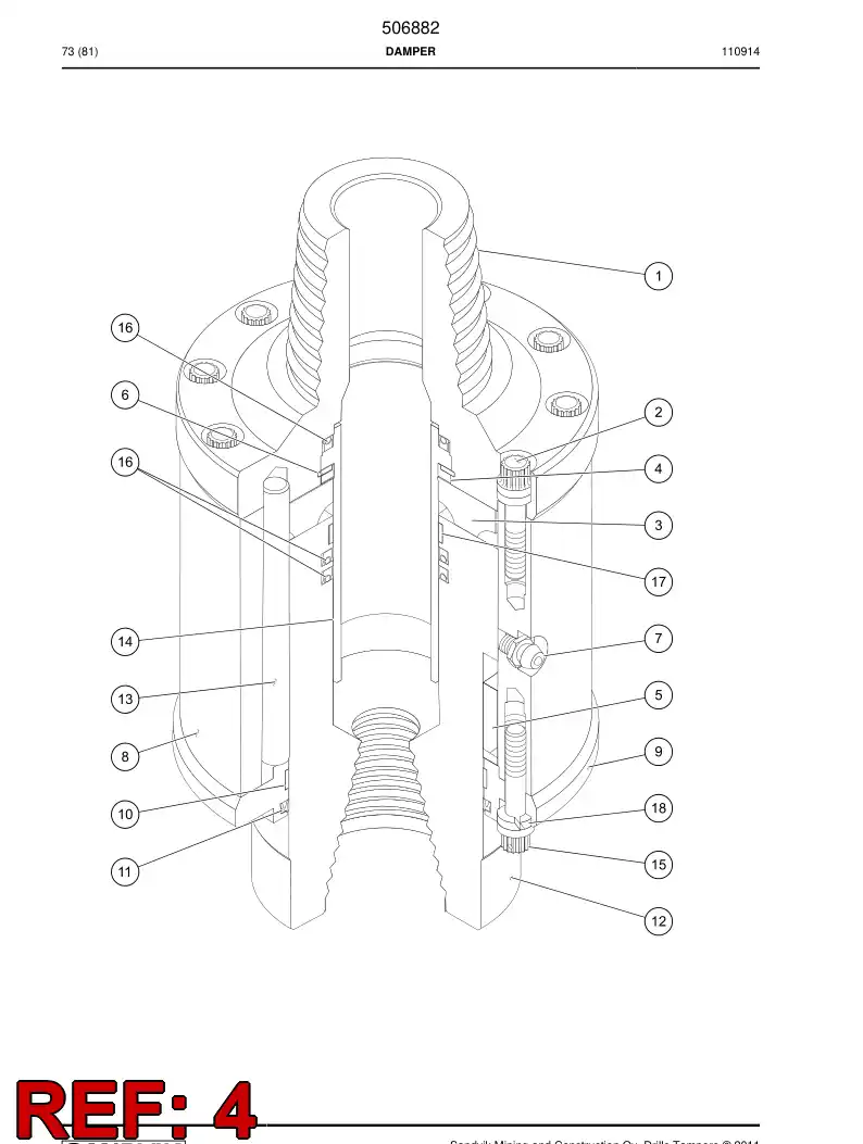 508641 508641 Spacer ring - Sandvik Technical Drawing