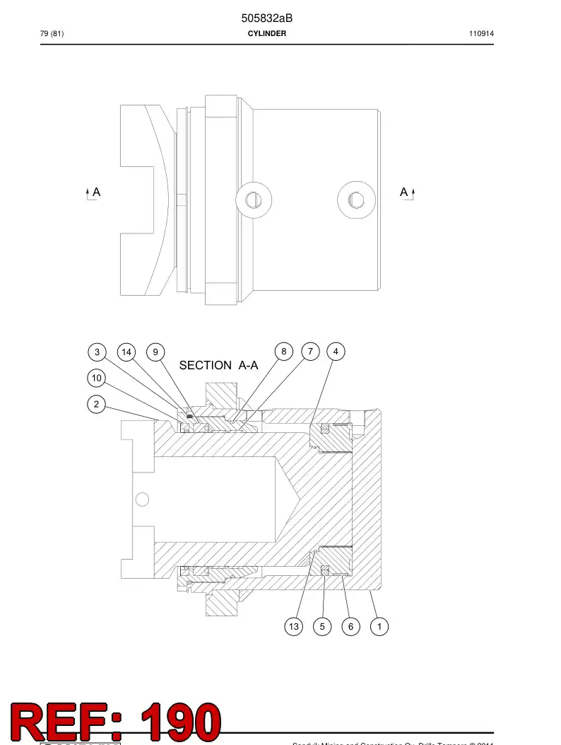 508708 508708 Hose assembly - Sandvik Technical Drawing