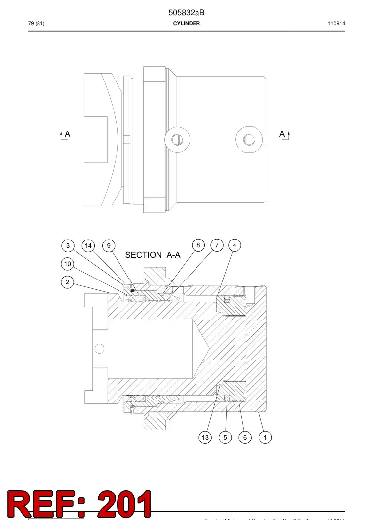 508713 508713 Hose assembly - Sandvik Technical Drawing