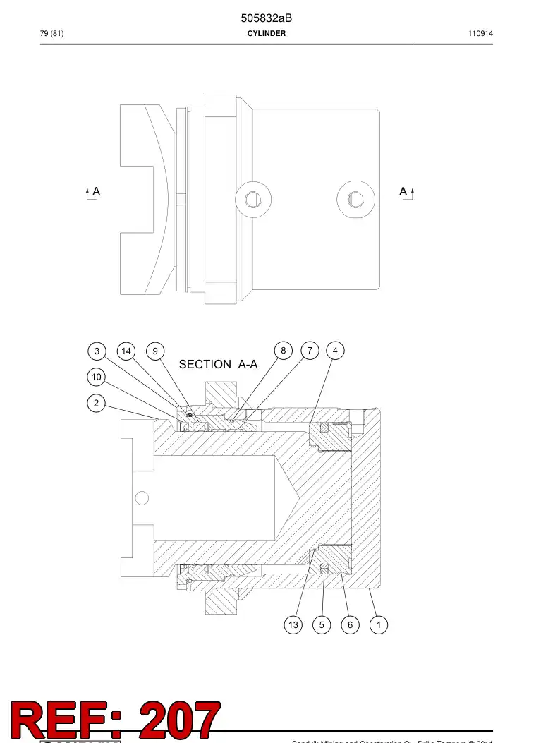 508717 508717 Hose assembly - Sandvik Technical Drawing