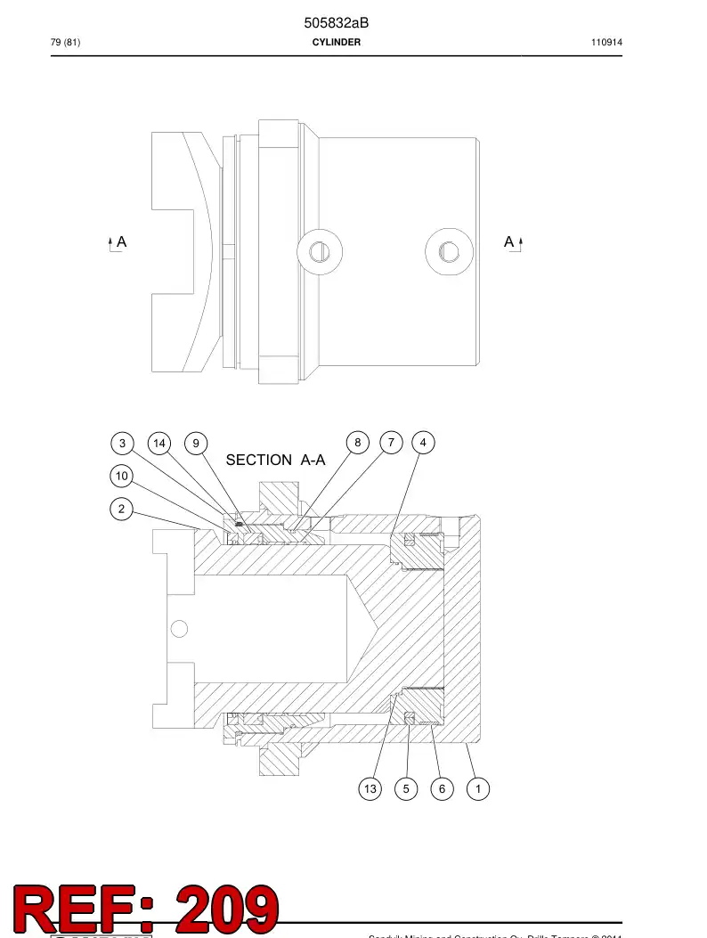 508719 508719 Hose assembly - Sandvik Technical Drawing