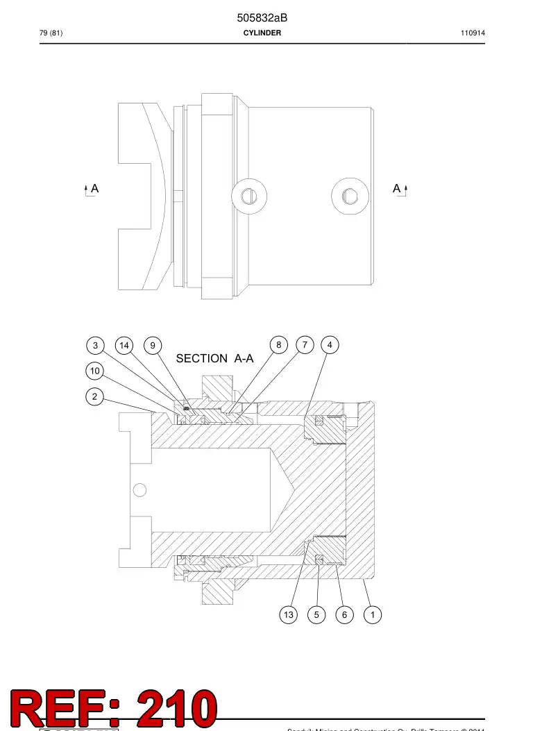 508720 508720 Hose assembly - Sandvik Technical Drawing