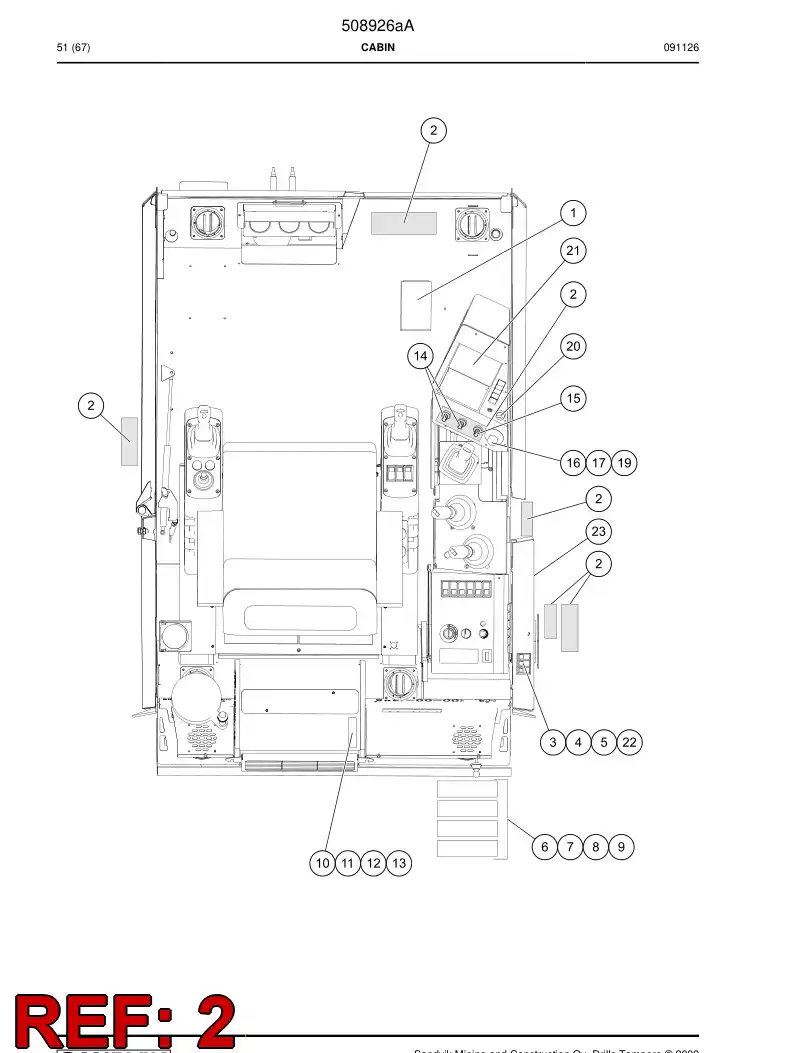 508926a 508926a Cabin - Sandvik Technical Drawing