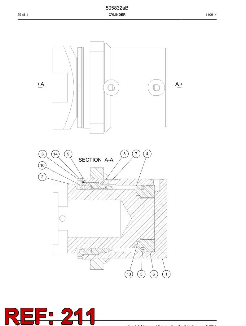 508961 508961 Hose assembly - Sandvik Technical Drawing