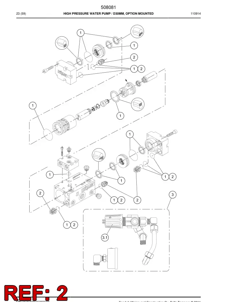 509021 509021 Valve - Sandvik Technical Drawing