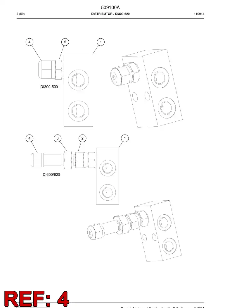 509135 509135 Nozzle - Sandvik Technical Drawing