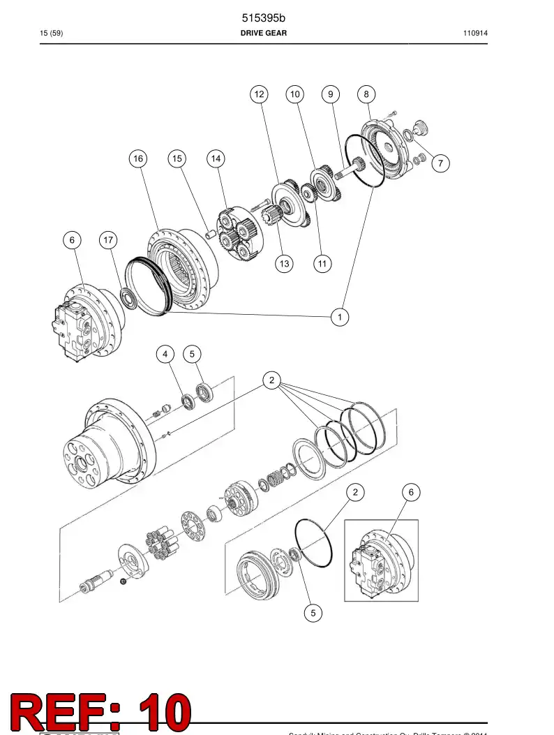 509224 509224 Planetary reducer - Sandvik Technical Drawing