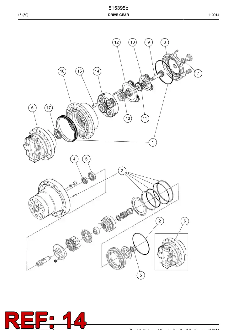 509228 509228 Planetary reducer - Sandvik Technical Drawing