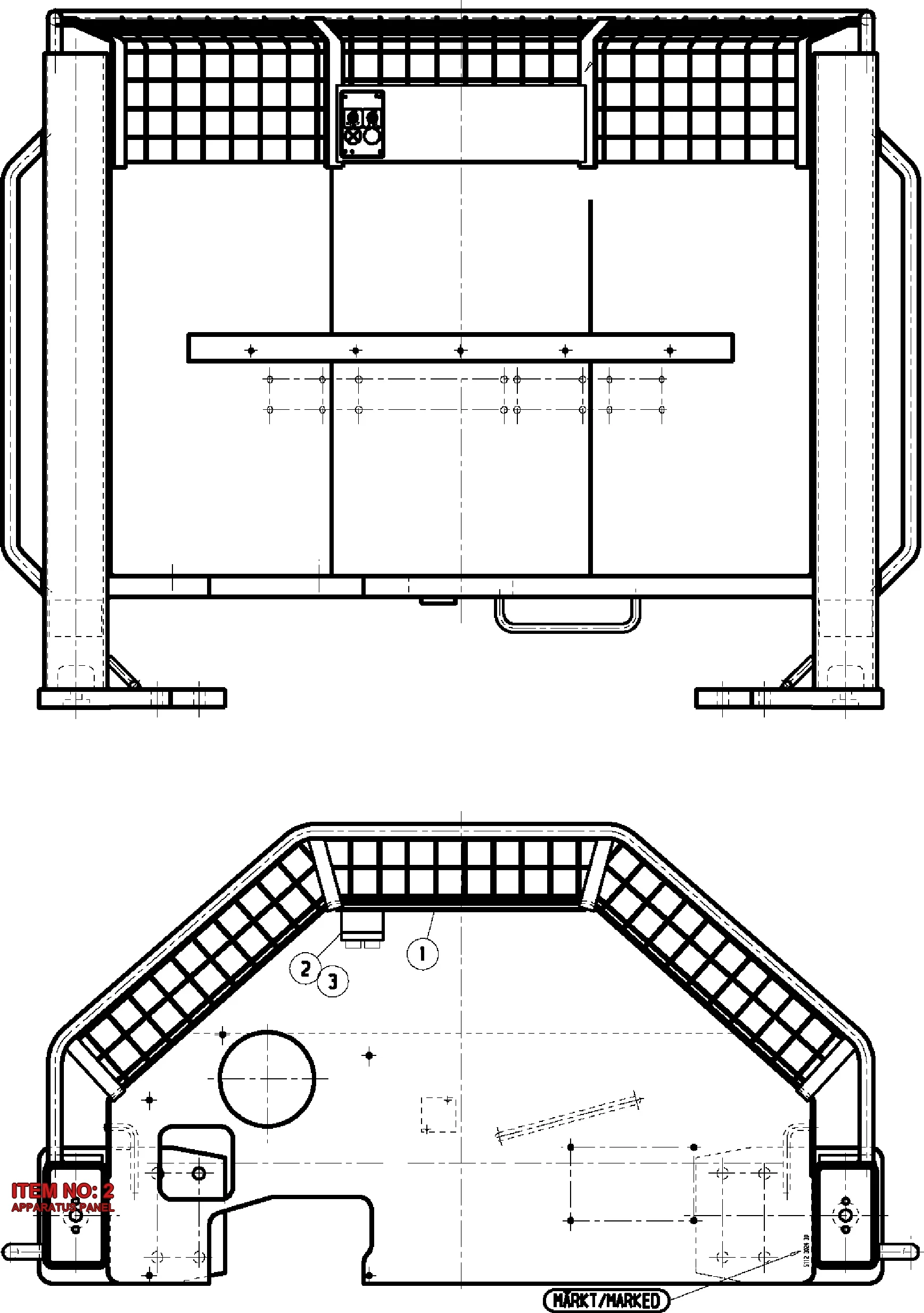 5112 0000 30 APPARATUS PANEL - Technical Drawing