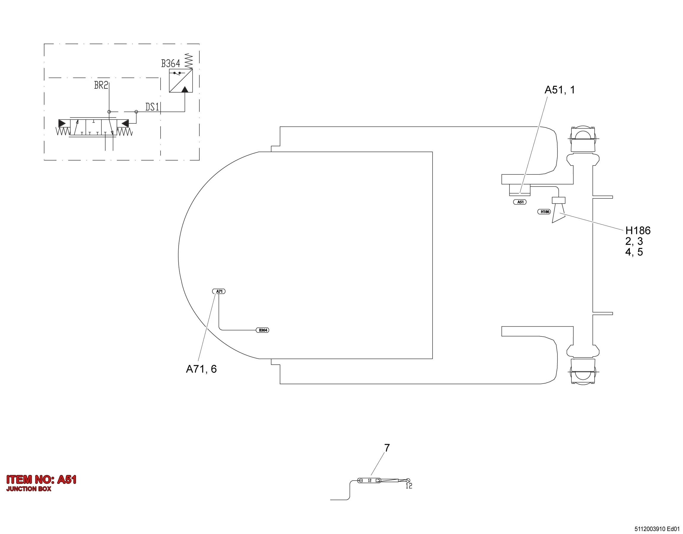 5112 0039 16 JUNCTION BOX - Technical Drawing