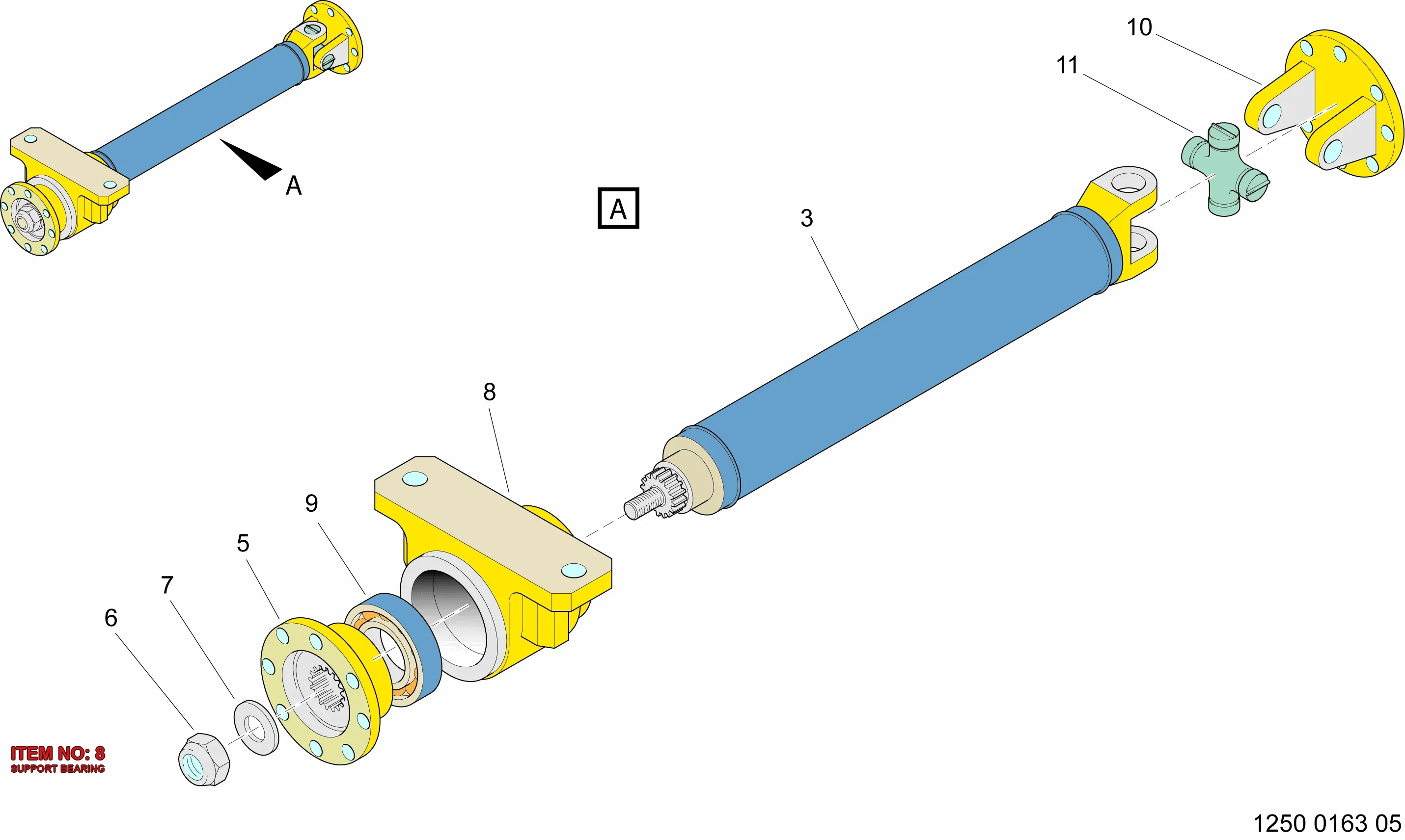 5112 0114 00 SUPPORT BEARING - Technical Drawing