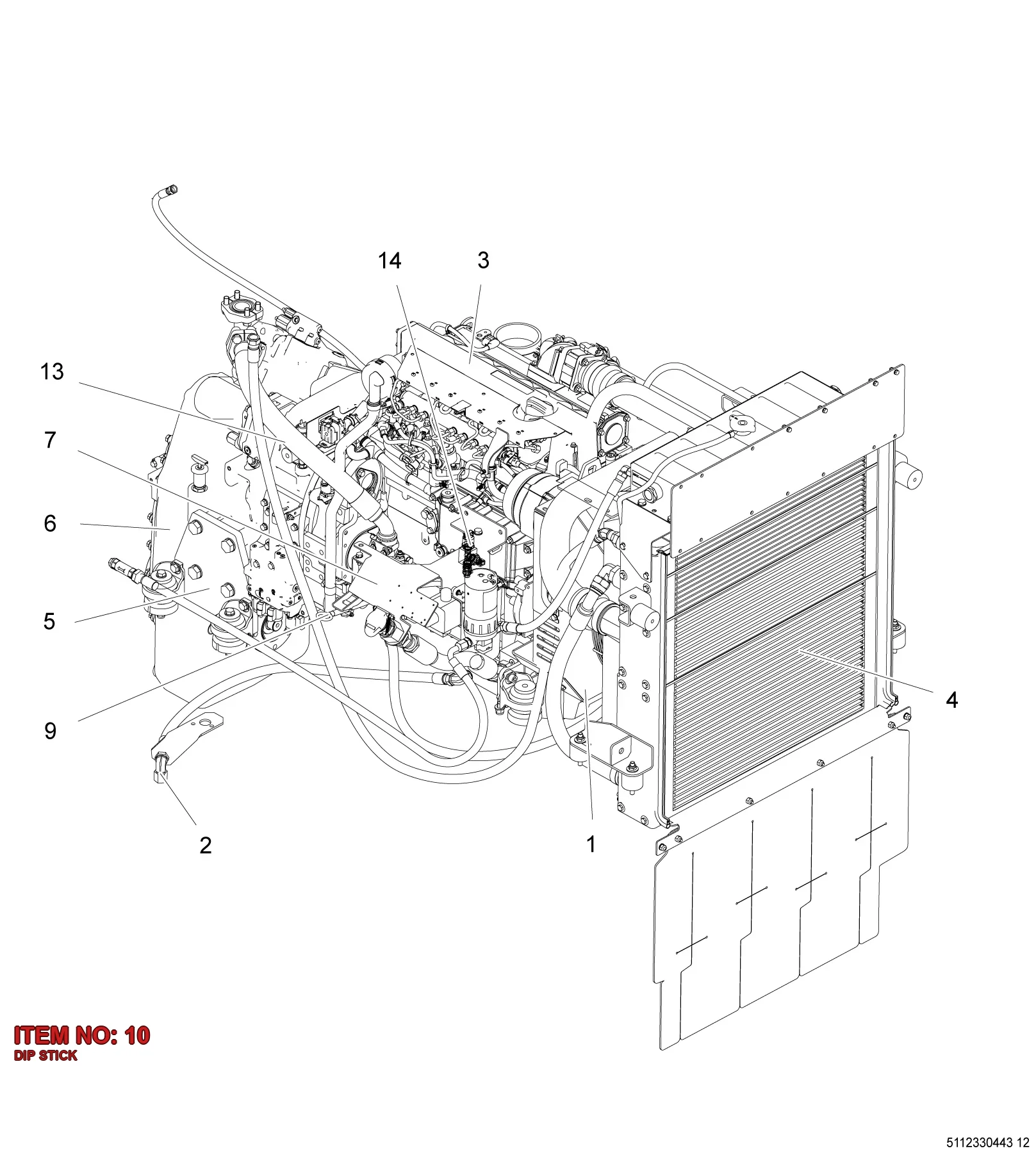 5112 0125 23 DIP STICK - Technical Drawing