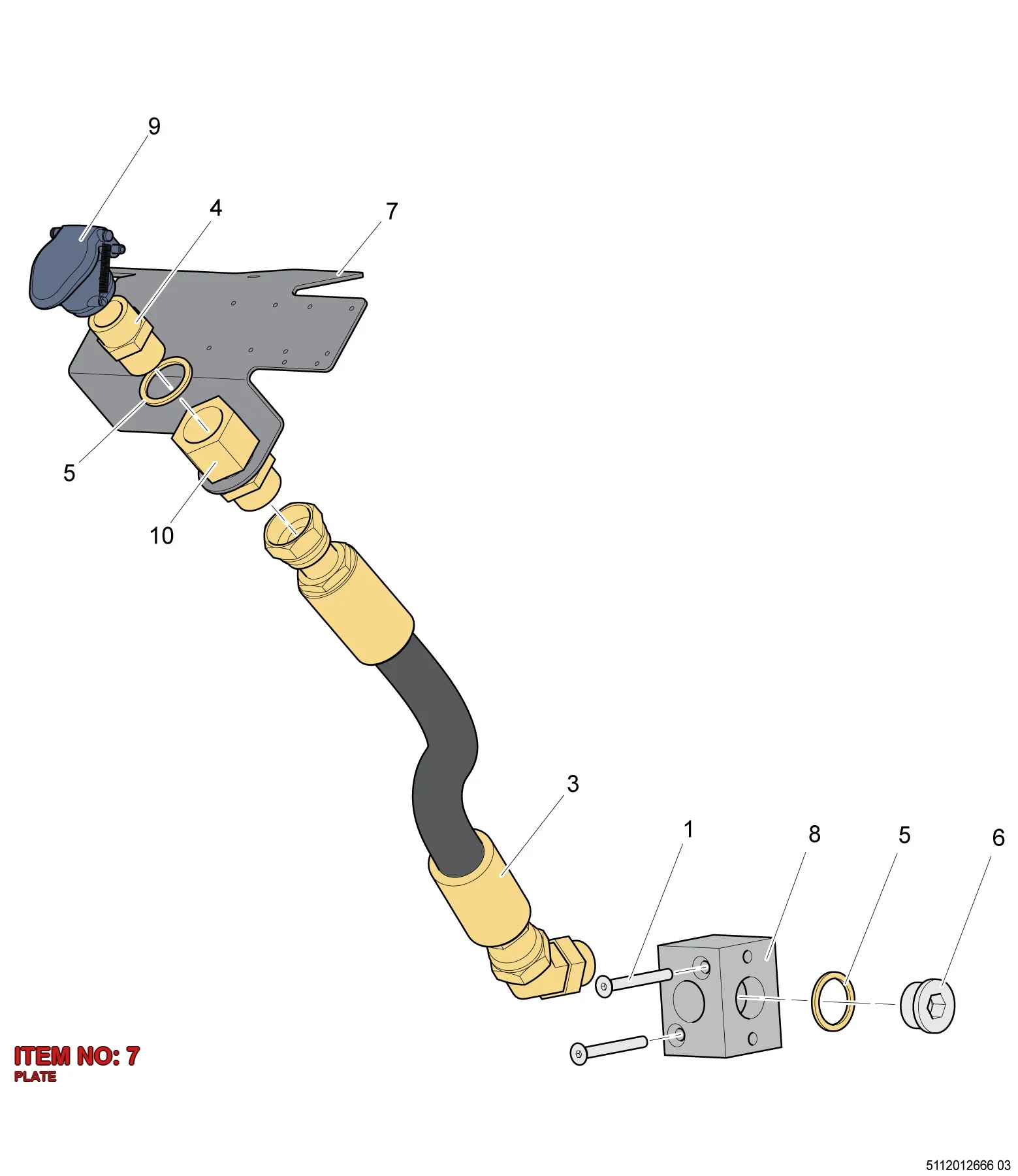 5112 0126 65 PLATE - Technical Drawing