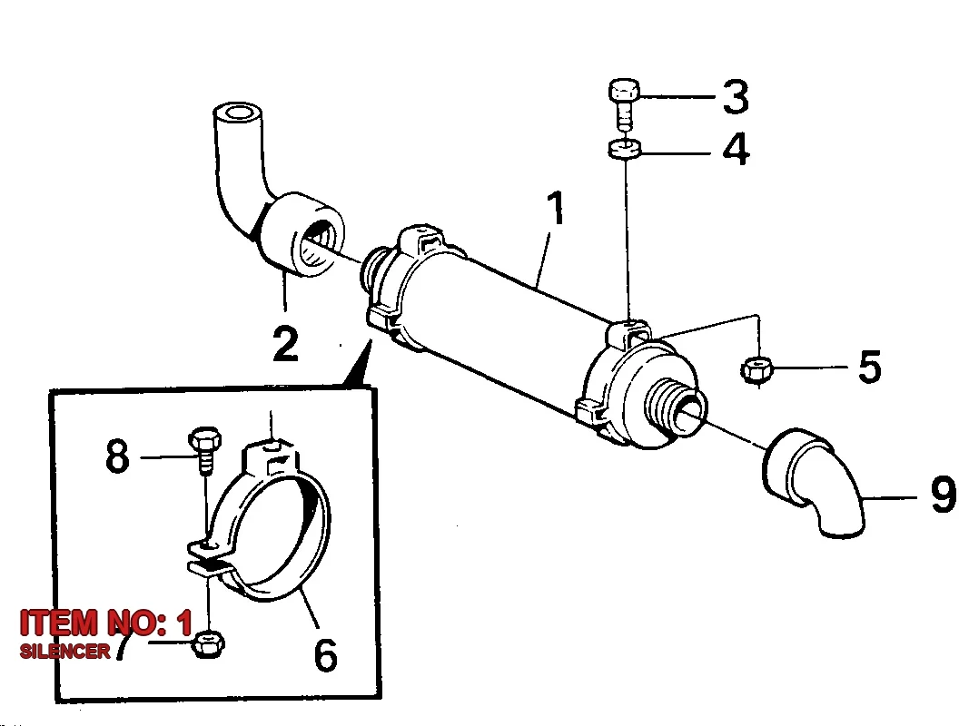 5112 2051 00 SILENCER - Technical Drawing