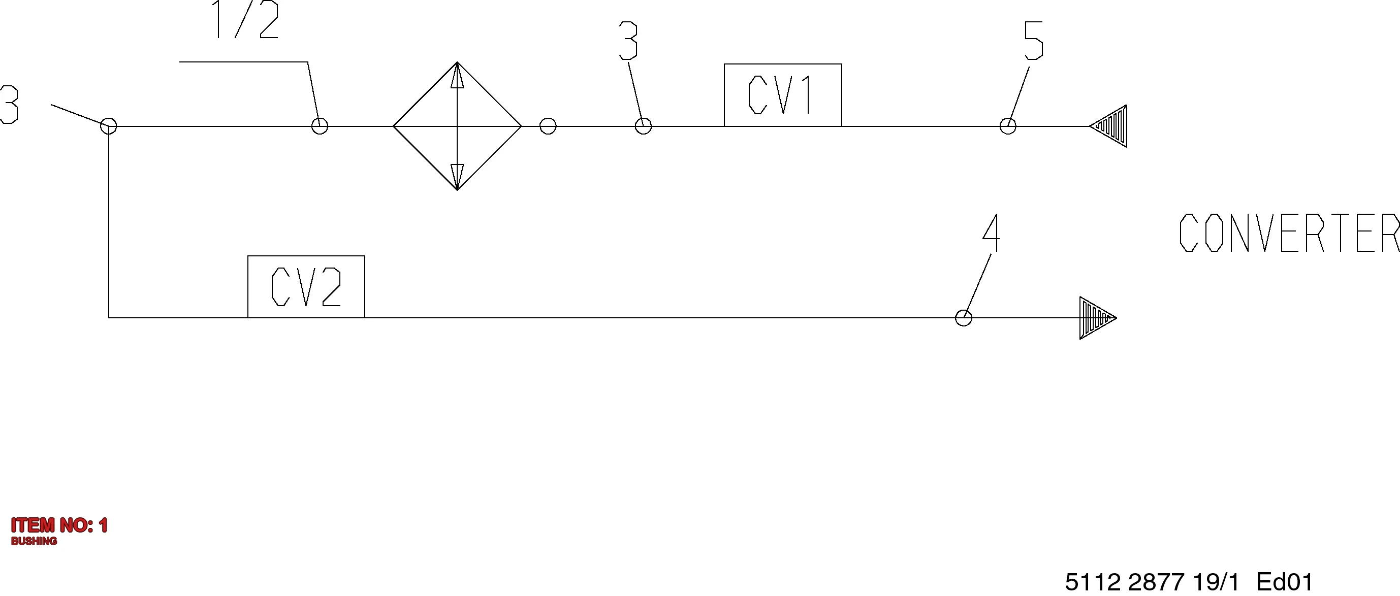 5112 2328 01 BUSHING - Technical Drawing